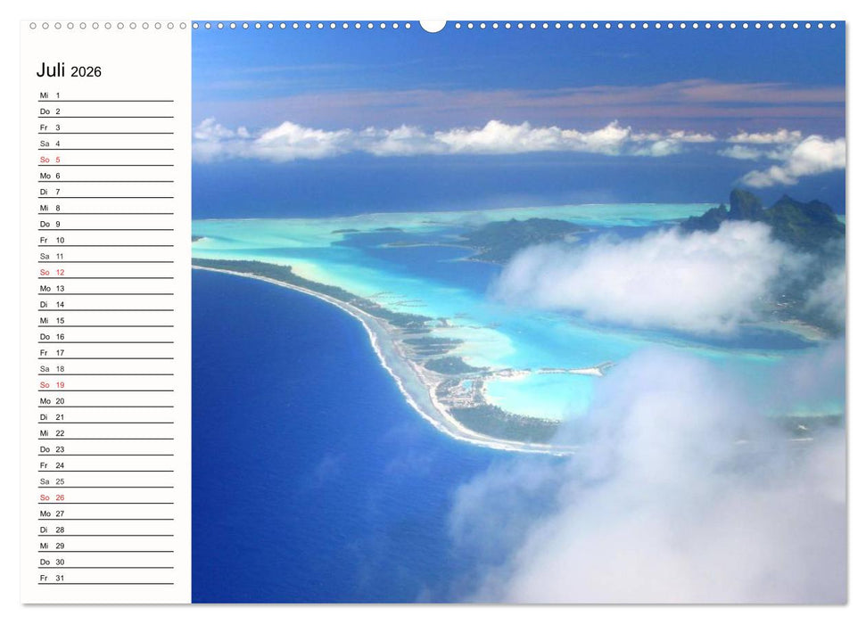 Paradiese. Karibik und Südsee über und unter Wasser (CALVENDO Premium Wandkalender 2026)