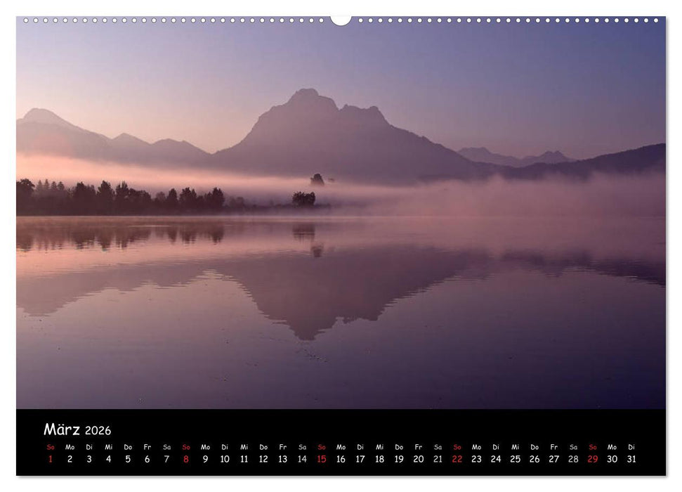 DIE ALPEN - Schroffe Gipfel und stille Seen (CALVENDO Wandkalender 2026)