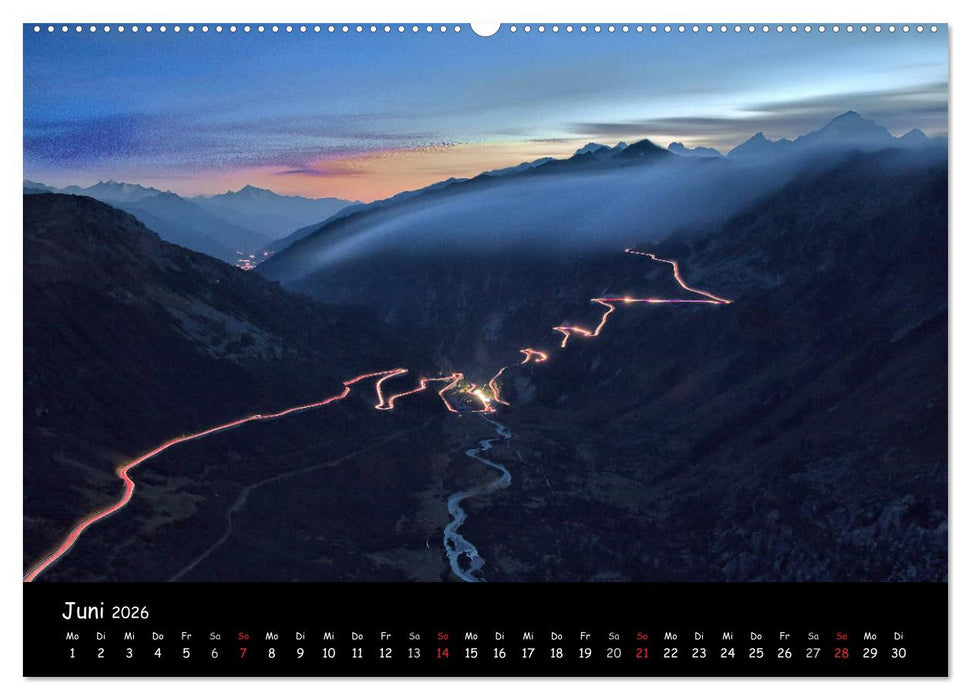 DIE ALPEN - Schroffe Gipfel und stille Seen (CALVENDO Wandkalender 2026)