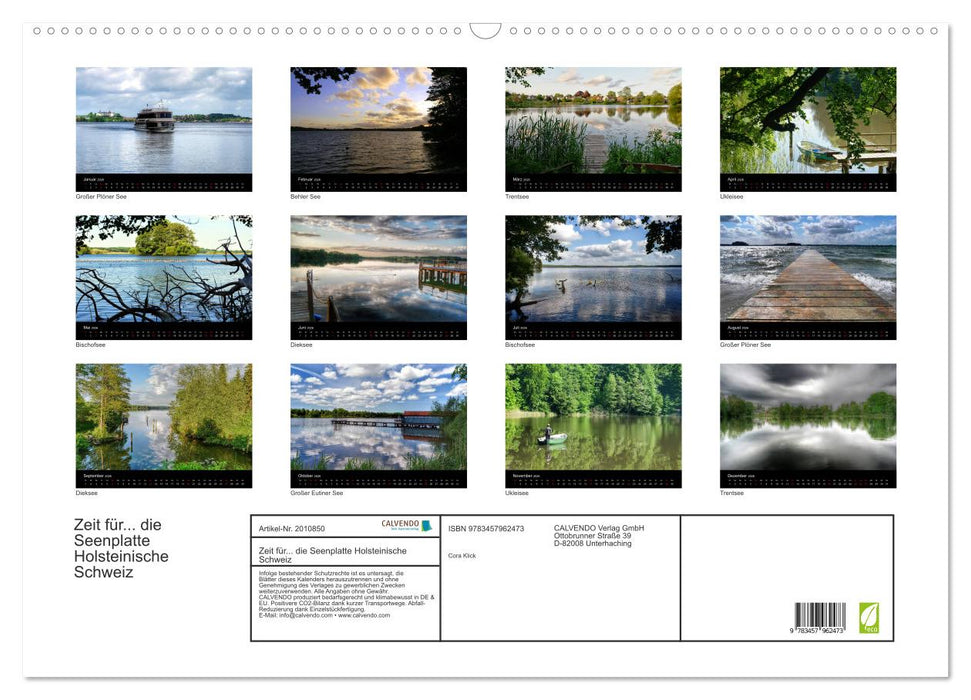 Zeit für... die Seenplatte Holsteinische Schweiz (CALVENDO Wandkalender 2026)