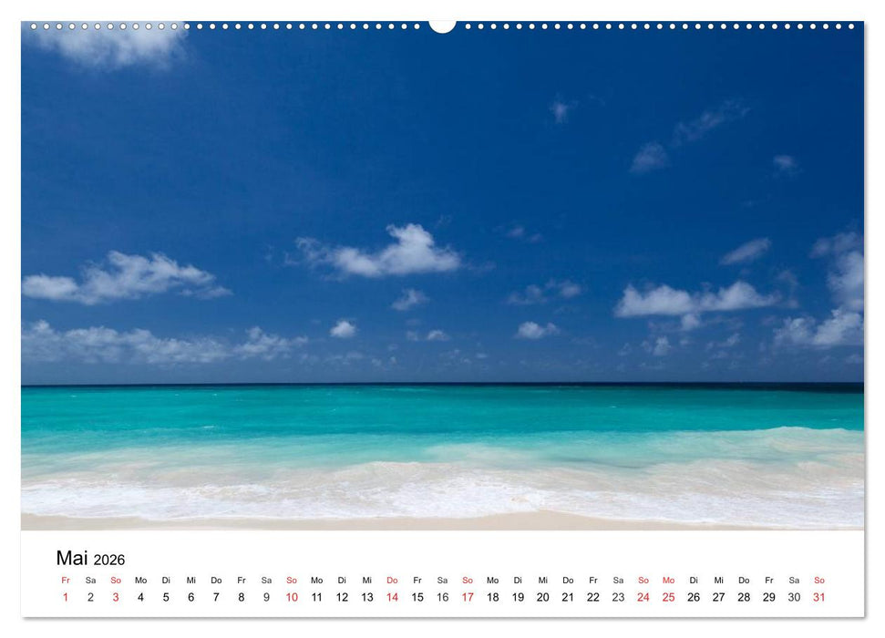 Traumstrände in der Karibik (CALVENDO Premium Wandkalender 2026)