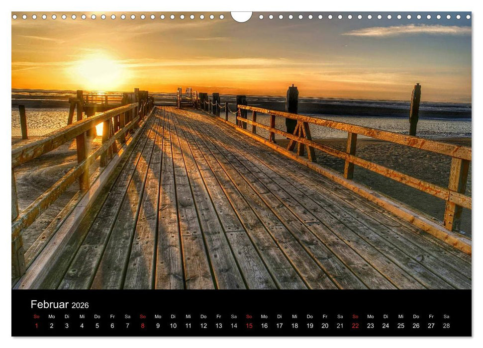 Zeit für... Insel Neuwerk - Himmel, Deiche, Watt und Meer (CALVENDO Wandkalender 2026)