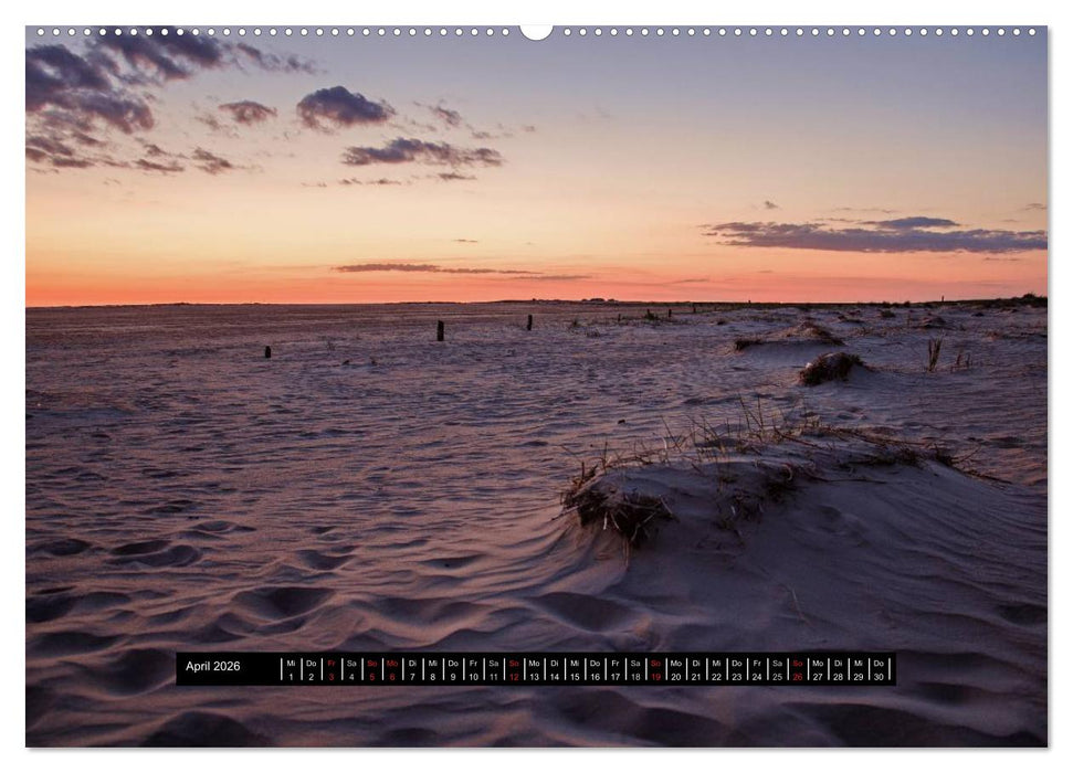 Abendlicht über der Nordsee (CALVENDO Premium Wandkalender 2026)
