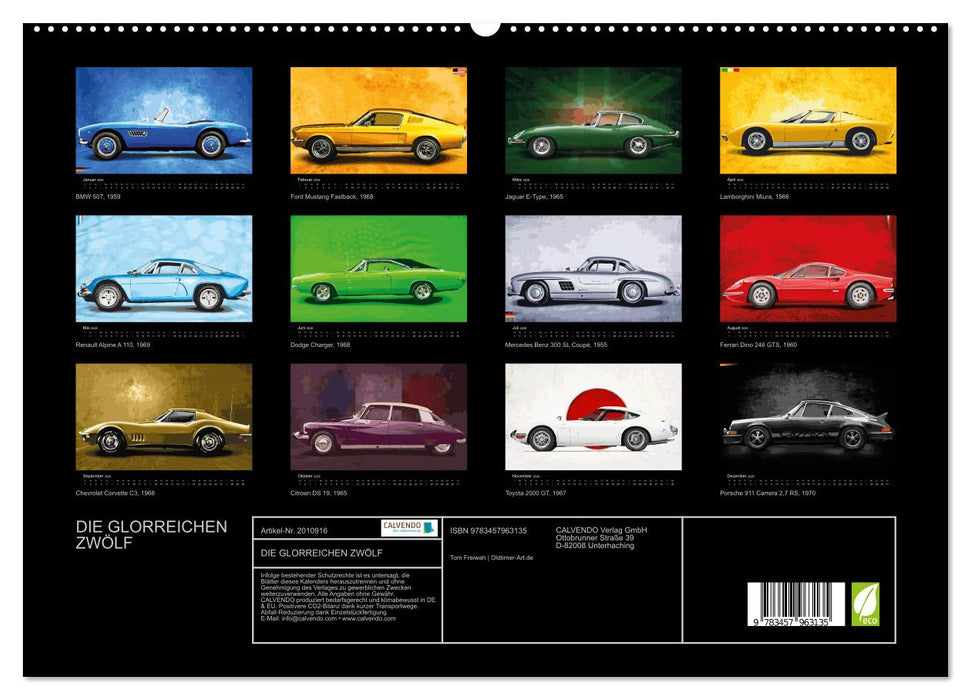 DIE GLORREICHEN ZWÖLF (CALVENDO Premium Wandkalender 2026)