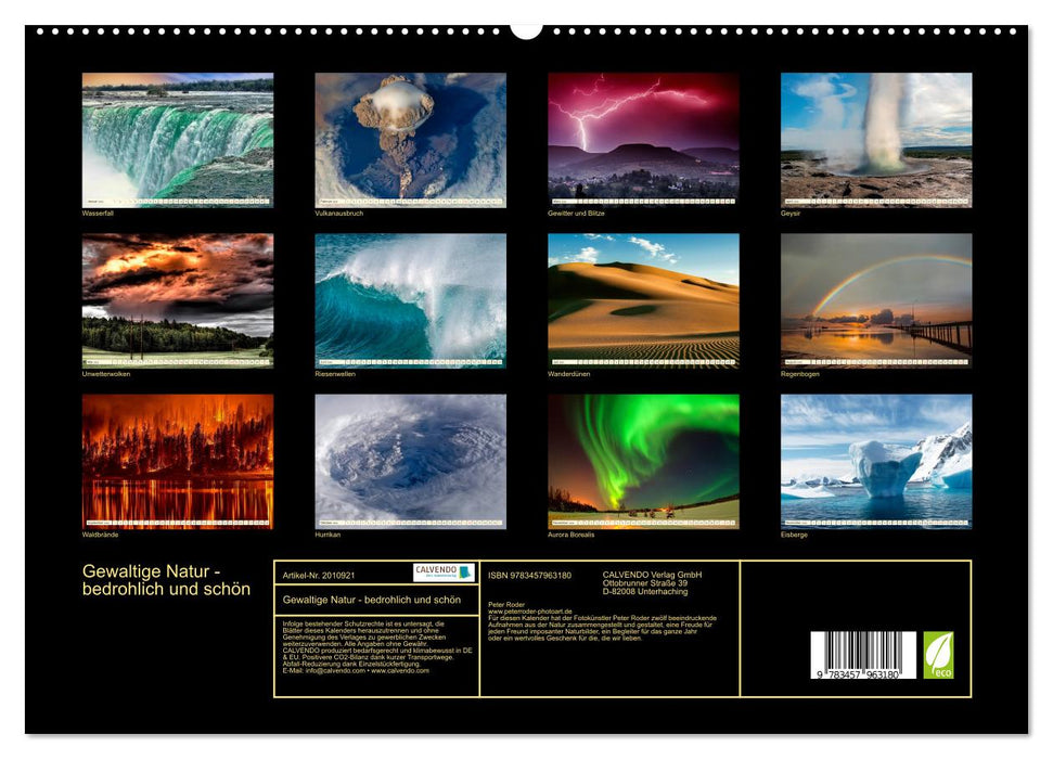 Gewaltige Natur - bedrohlich und schön (CALVENDO Premium Wandkalender 2026)