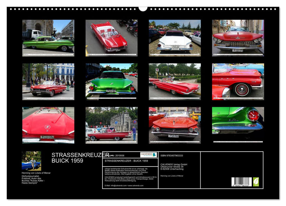 STRASSENKREUZER - BUICK 1959 (CALVENDO Wandkalender 2026)