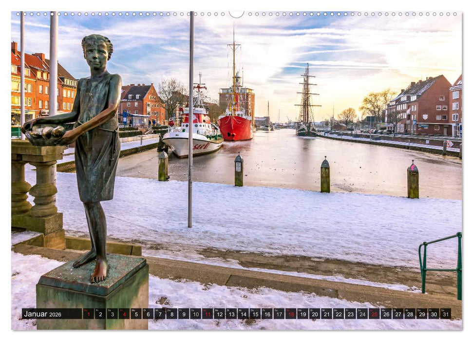EMDEN Seehafenstadt mit Flair (CALVENDO Premium Wandkalender 2026)