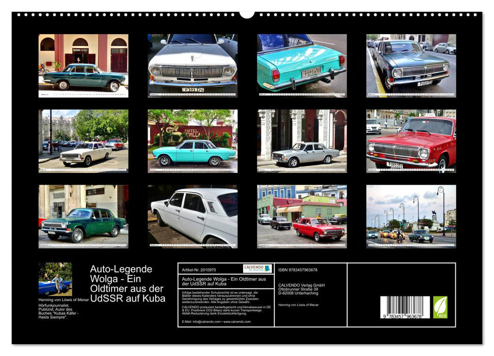 Auto-Legende Wolga - Ein Oldtimer aus der UdSSR auf Kuba (CALVENDO Premium Wandkalender 2026)