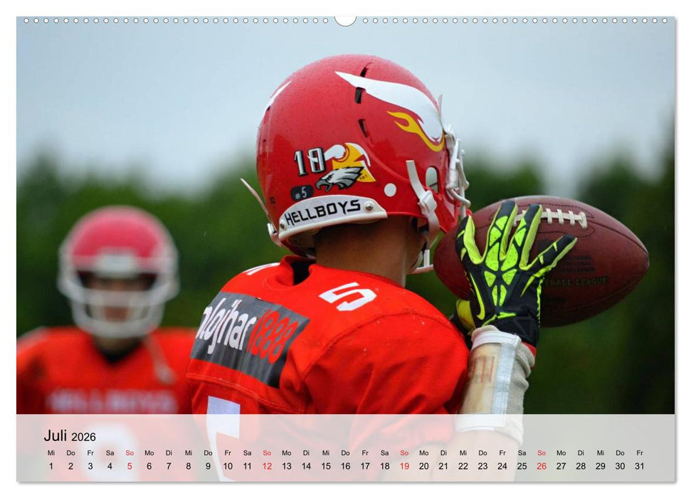 American Football. Nichts für Feiglinge! (CALVENDO Premium Wandkalender 2026)
