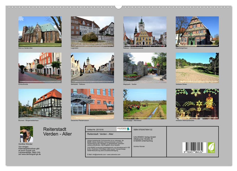 Reiterstadt Verden - Aller (CALVENDO Premium Wandkalender 2026)