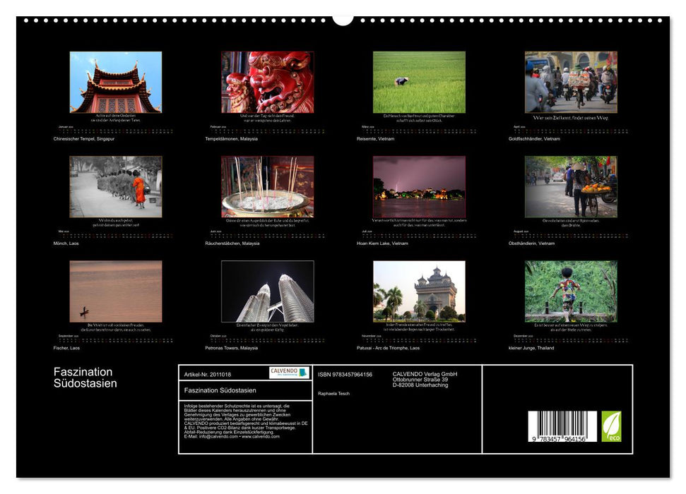 Faszination Südostasien (CALVENDO Premium Wandkalender 2026)