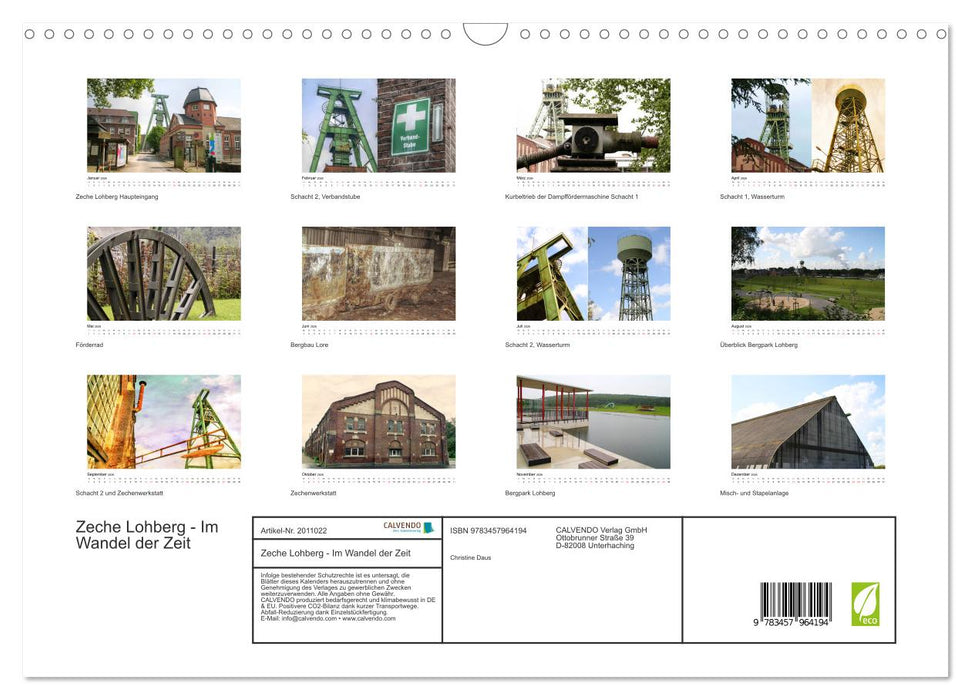 Zeche Lohberg - Im Wandel der Zeit (CALVENDO Wandkalender 2026)
