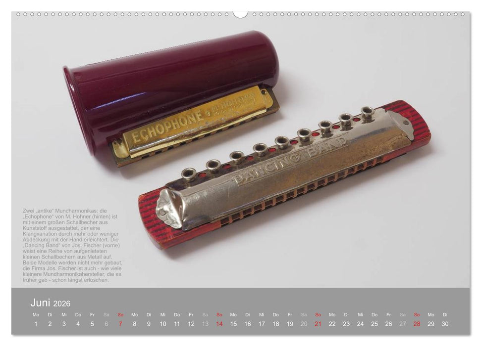 Mundharmonikas im Blickpunkt (CALVENDO Premium Wandkalender 2026)