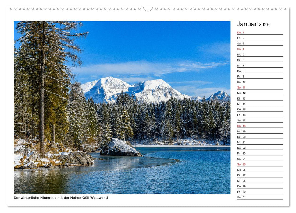 Servus im Bergsteigerdorf Ramsau (CALVENDO Premium Wandkalender 2026)