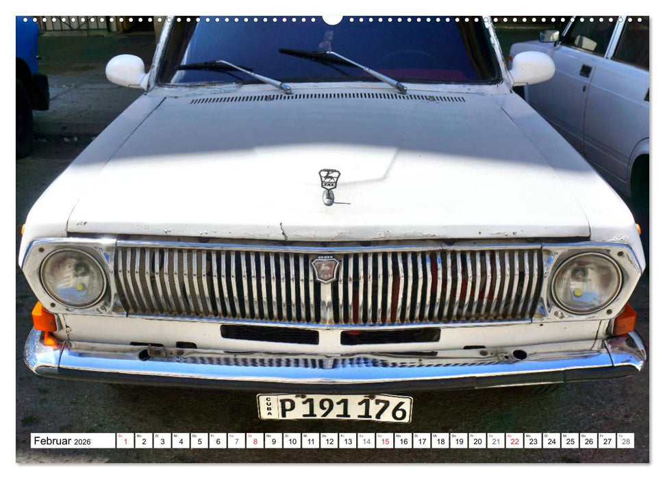 Auto-Legende Wolga - Ein Oldtimer aus der UdSSR auf Kuba (CALVENDO Wandkalender 2026)