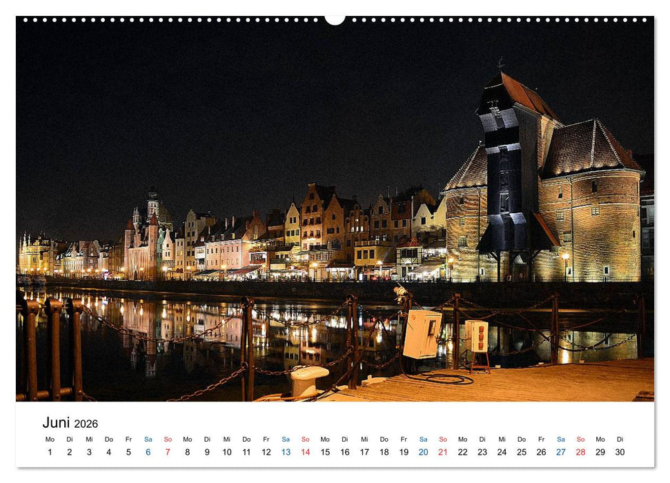 Das alte Danzig - Ein Stadtbummel am Abend (CALVENDO Premium Wandkalender 2026)