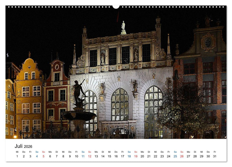 Das alte Danzig - Ein Stadtbummel am Abend (CALVENDO Premium Wandkalender 2026)