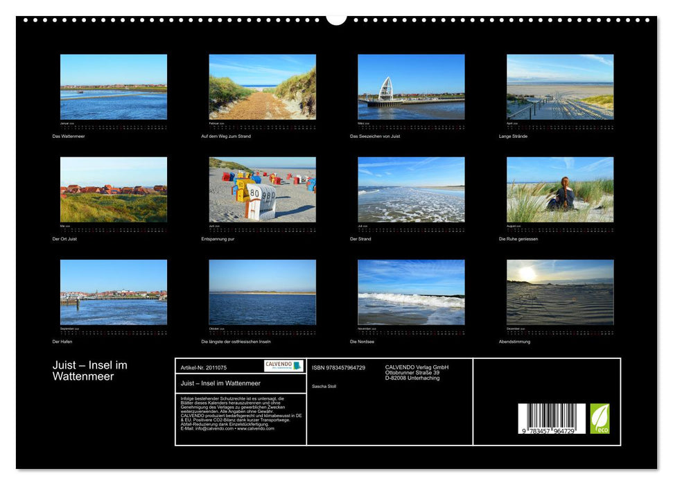 Juist – Insel im Wattenmeer (CALVENDO Premium Wandkalender 2026)