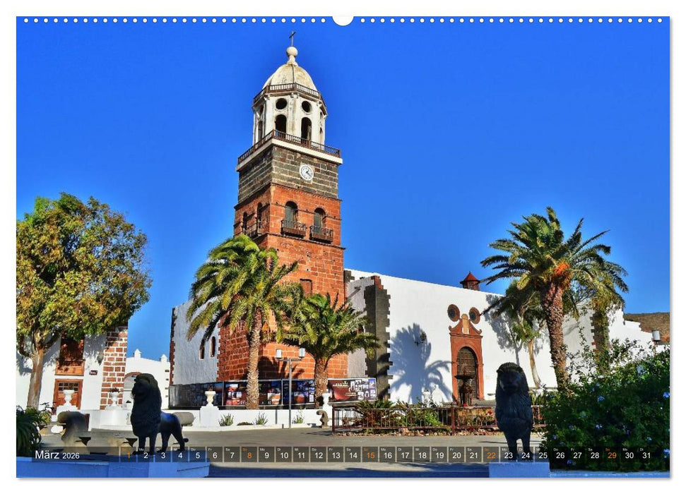 Lanzarote. Wunderwelt der Feuerberge (CALVENDO Premium Wandkalender 2026)