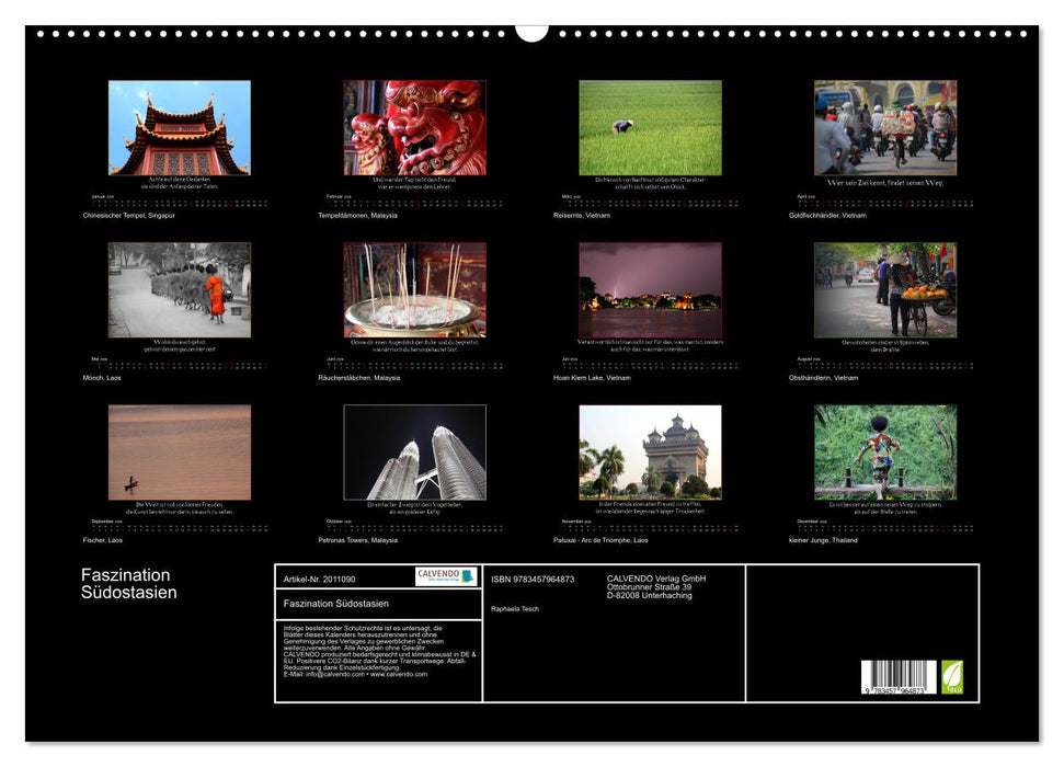 Faszination Südostasien (CALVENDO Wandkalender 2026)