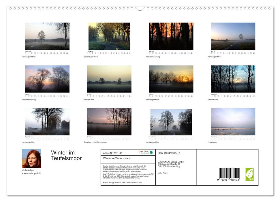 Winter im Teufelsmoor (CALVENDO Premium Wandkalender 2026)