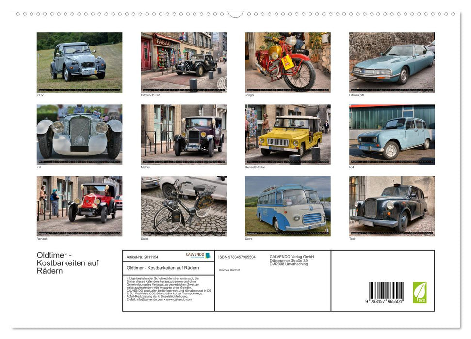 Oldtimer - Kostbarkeiten auf Rädern (CALVENDO Premium Wandkalender 2026)