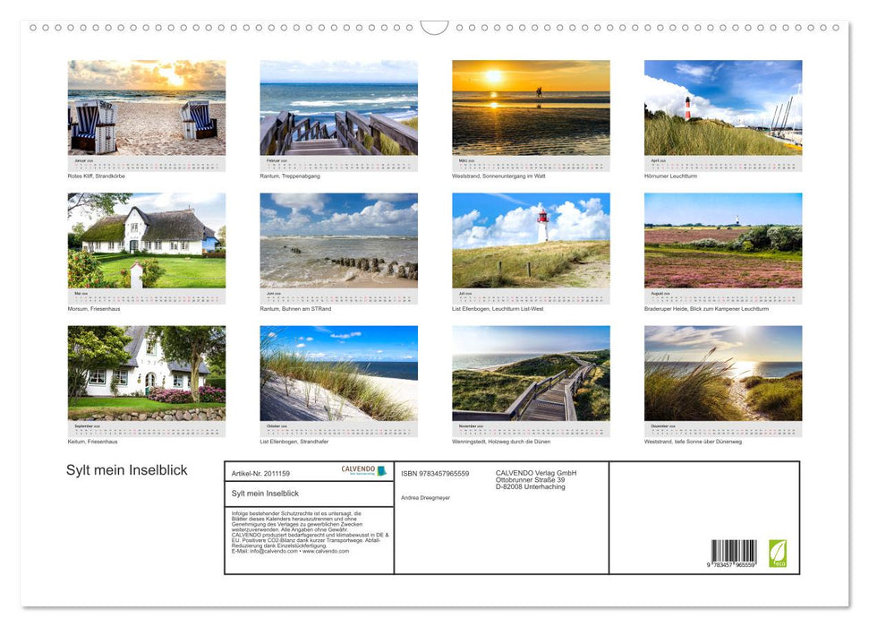 Sylt mein Inselblick (CALVENDO Wandkalender 2026)