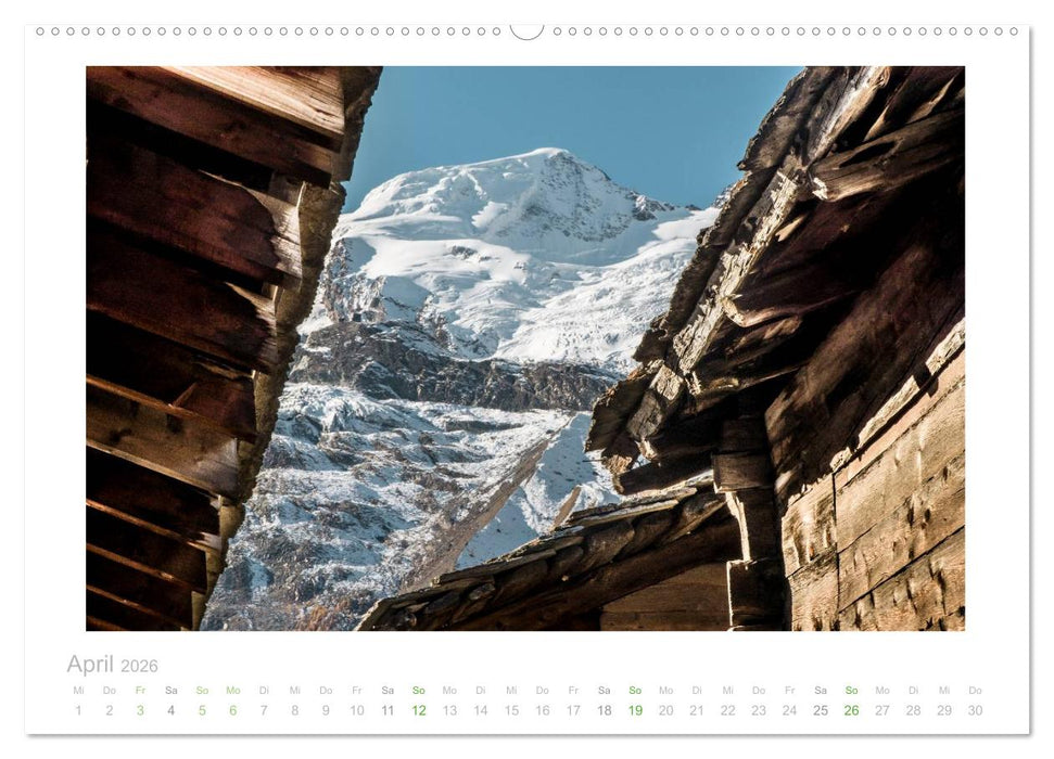saas fee (CALVENDO Premium Wandkalender 2026)