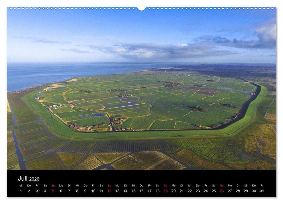 Luftaufnahmen - Faszinierendes Nordfriesland (CALVENDO Premium Wandkalender 2026)