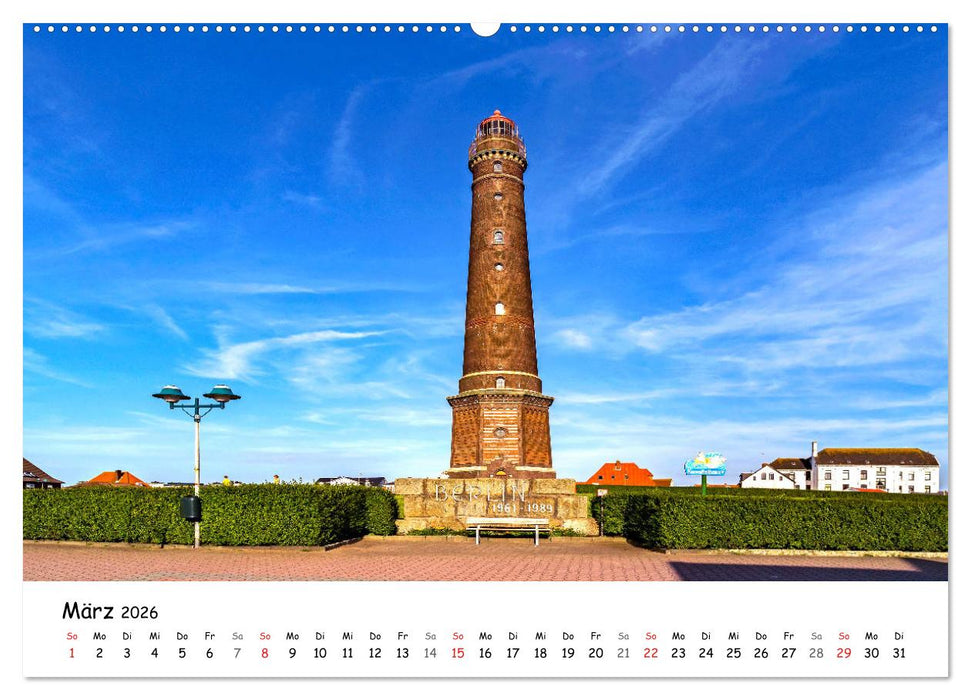 Borkum, bezaubernde Nordseeinsel (CALVENDO Wandkalender 2026)