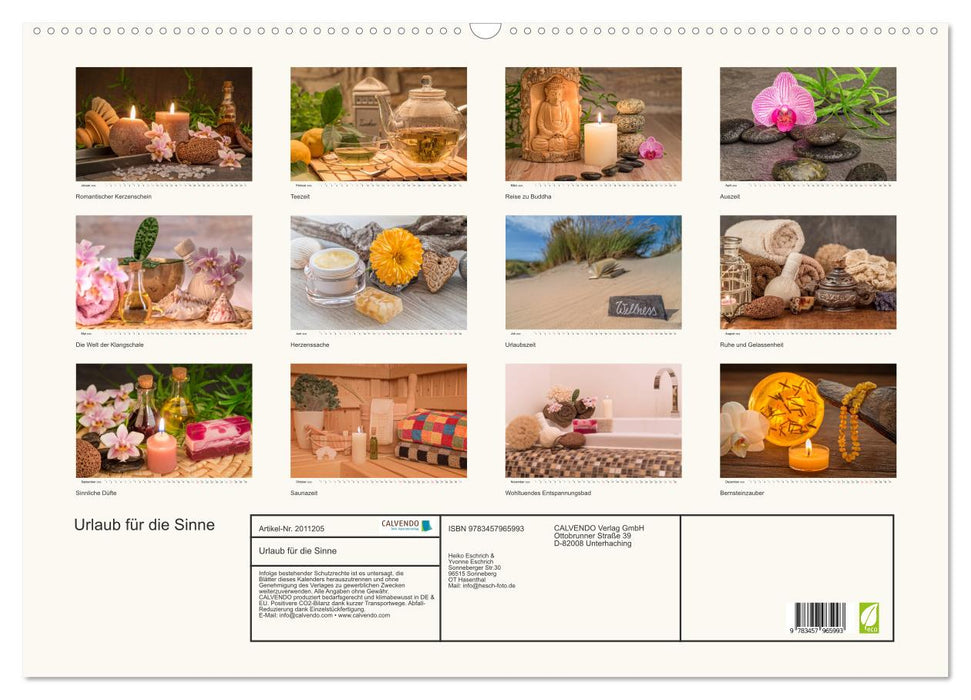Urlaub für die Sinne (CALVENDO Wandkalender 2026)
