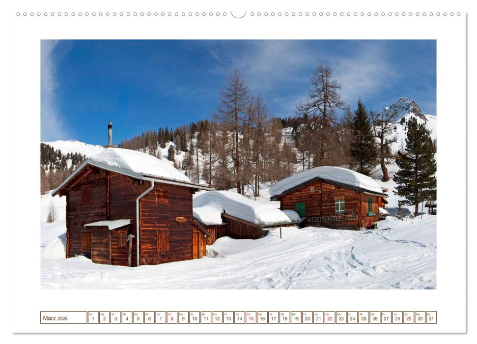 Idyllische Almhütten (CALVENDO Wandkalender 2026)