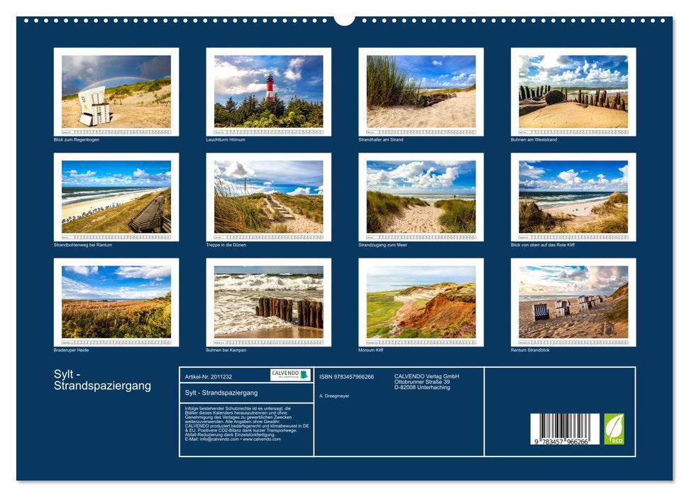 Sylt - Strandspaziergang (CALVENDO Premium Wandkalender 2026)