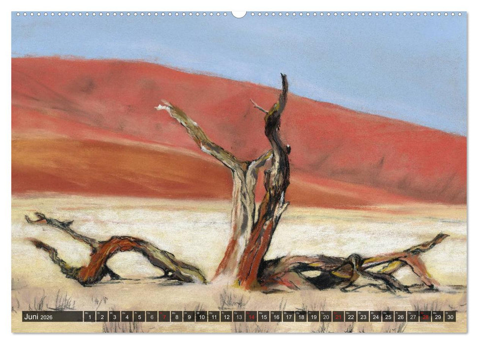 Afrika in Pastellgemälden (CALVENDO Wandkalender 2026)