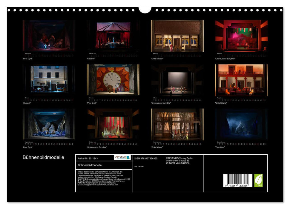 Bühnenbildmodelle (CALVENDO Wandkalender 2026)