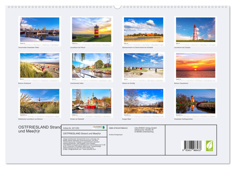 OSTFRIESLAND Strand und Mee(h)r (CALVENDO Premium Wandkalender 2026)