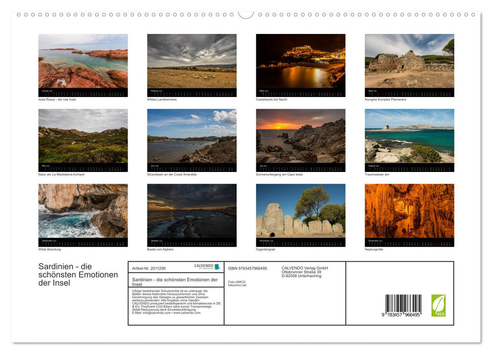 Sardinien - die schönsten Emotionen der Insel (CALVENDO Premium Wandkalender 2026)