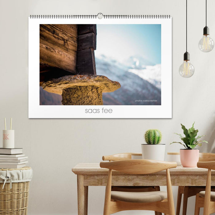 saas fee (CALVENDO Wandkalender 2026)