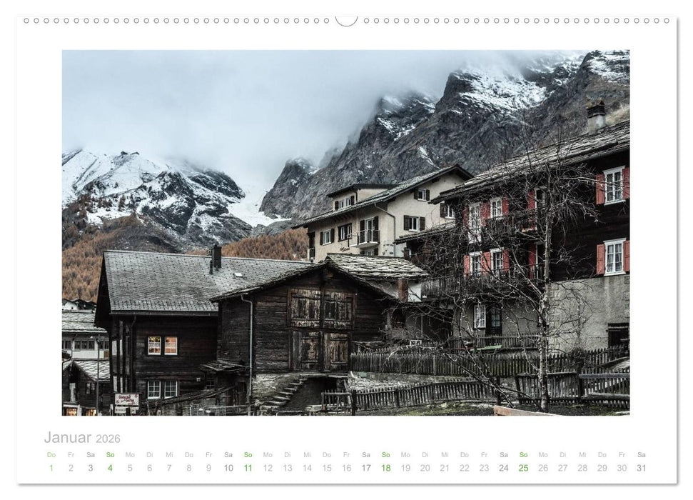 saas fee (CALVENDO Wandkalender 2026)