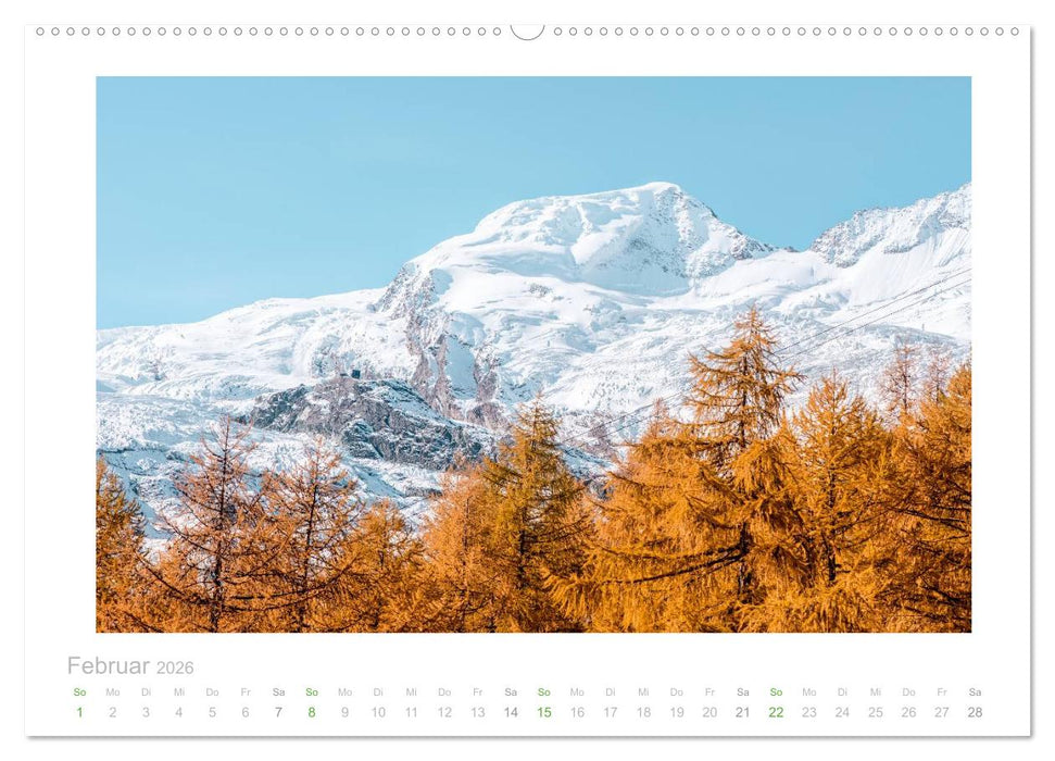saas fee (CALVENDO Wandkalender 2026)