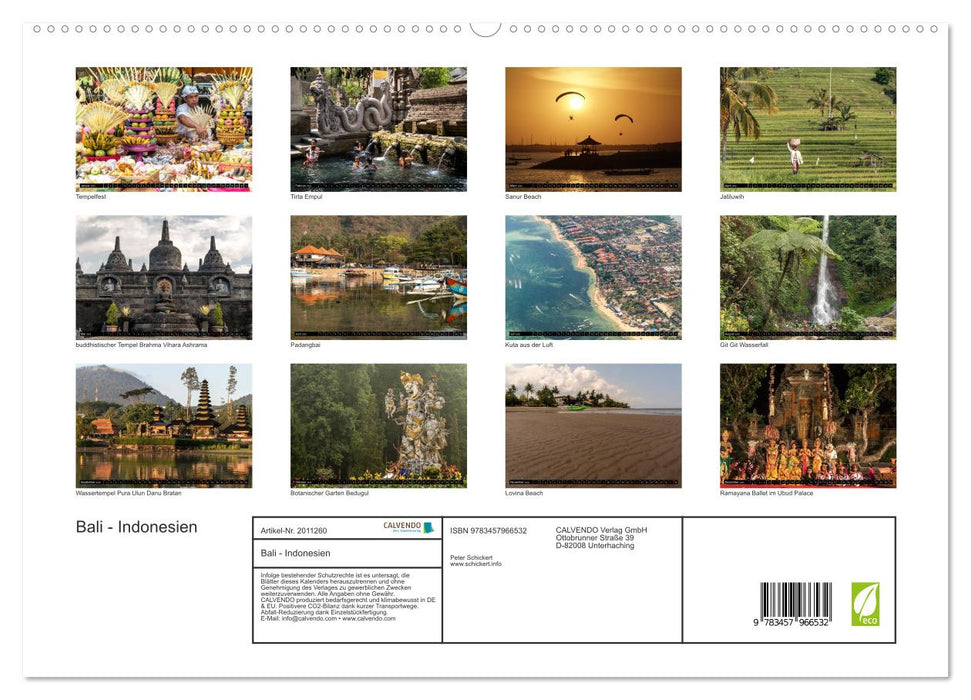 Bali - Indonesien (CALVENDO Premium Wandkalender 2026)