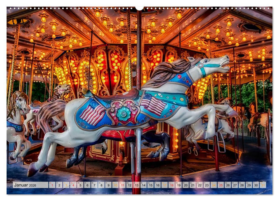 Karussell - Nostalgie (CALVENDO Premium Wandkalender 2026)