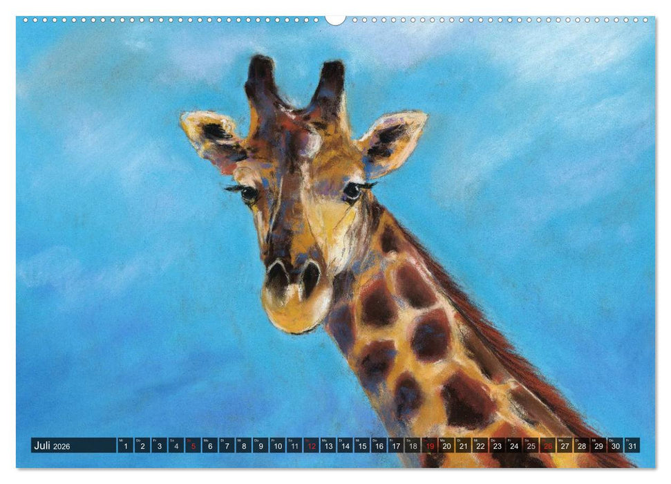 Afrika in Pastellgemälden (CALVENDO Premium Wandkalender 2026)