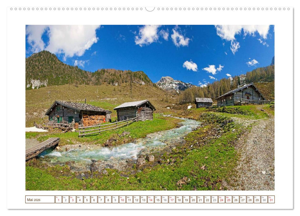 Idyllische Almhütten (CALVENDO Premium Wandkalender 2026)