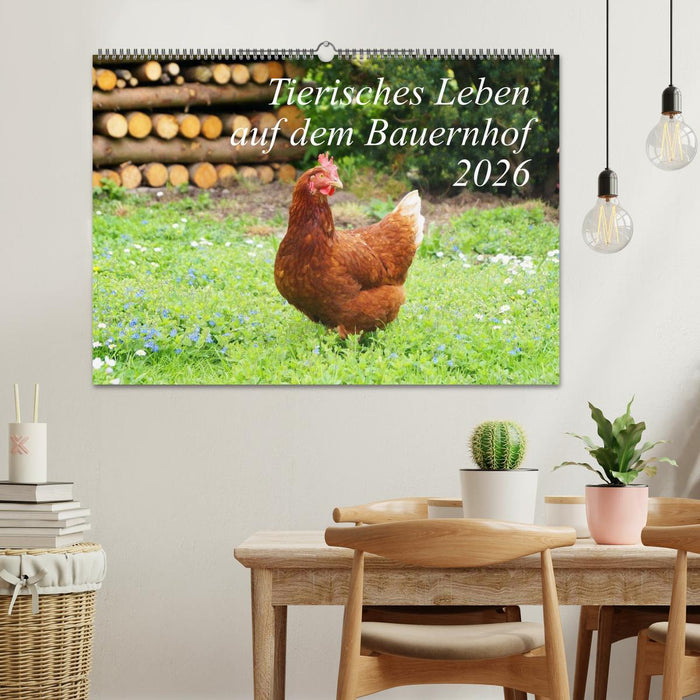 Tierisches Leben auf dem Bauernhof 2026 (CALVENDO Wandkalender 2026)