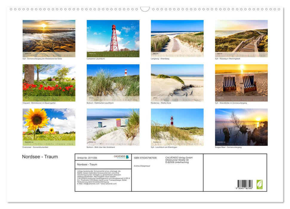 Nordsee - Traum (CALVENDO Wandkalender 2026)
