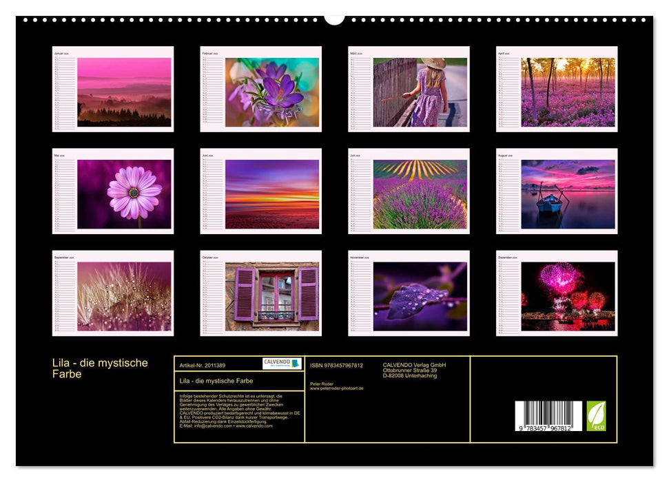 Lila - die mystische Farbe (CALVENDO Premium Wandkalender 2026)