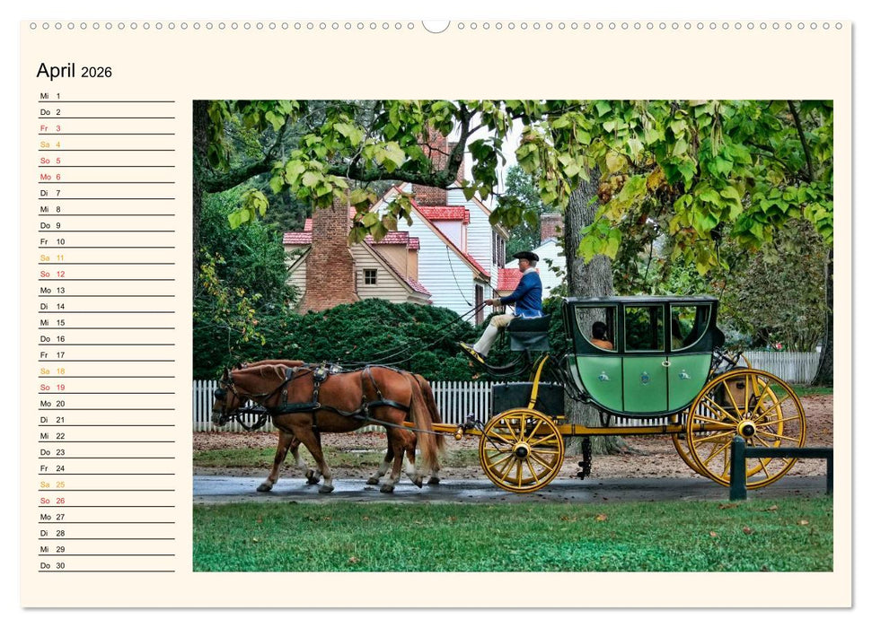 Pferdekutschen - Vorgänger des Automobils (CALVENDO Wandkalender 2026)