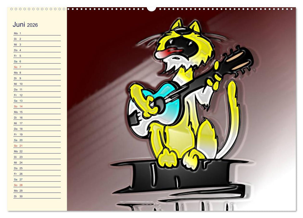 Alles für die Katz! Lustiger Katzen-Planer (CALVENDO Premium Wandkalender 2026)
