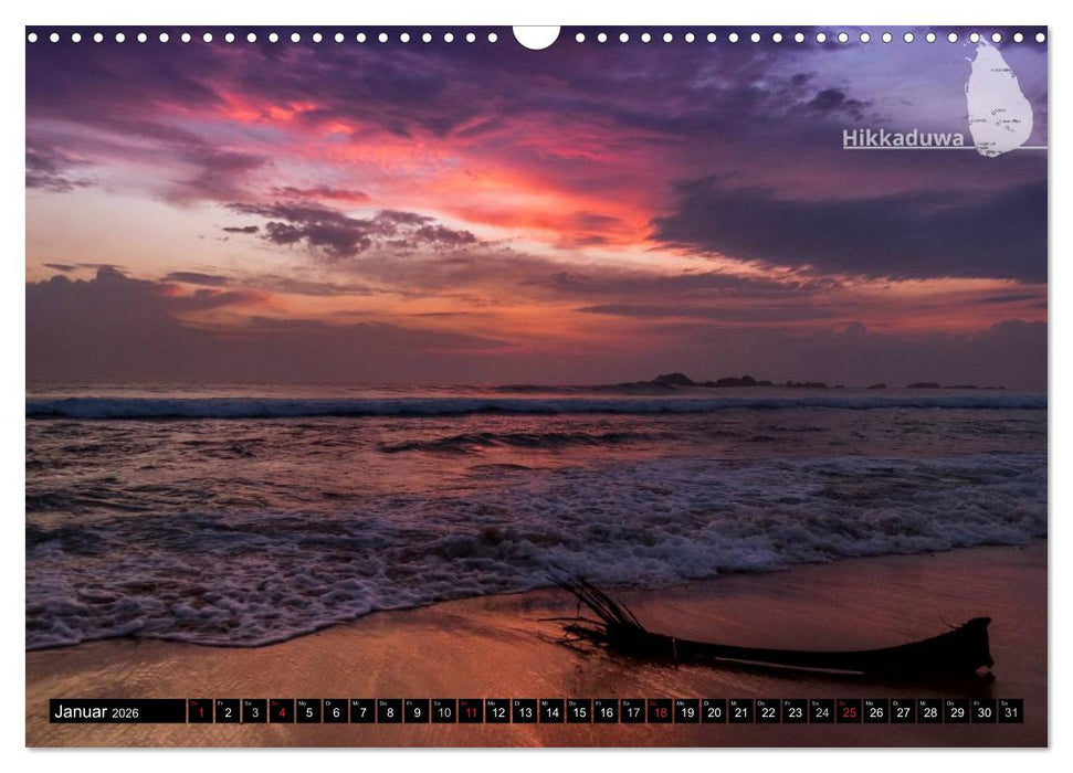 Sri Lanka, eine Reise über die Insel der King Coconut (CALVENDO Wandkalender 2026)